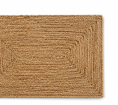 Alfombra de yute natural para salón en estilo Balkan Boho